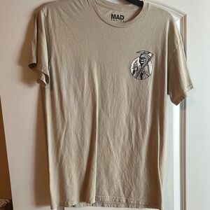 MAD Engine Tan Short Sleeve Tee Minimalist Design